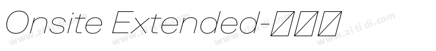 Onsite Extended字体转换